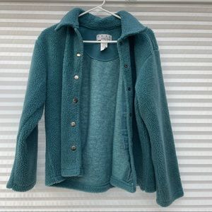Teal Fleece Teddy Bear Jacket